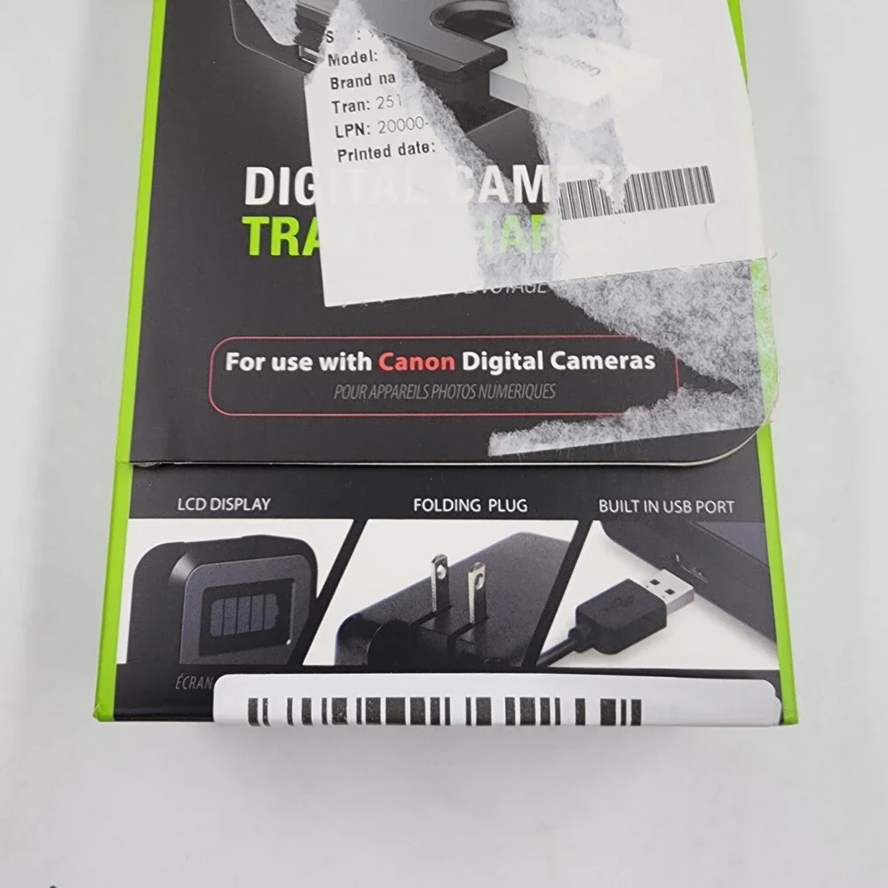 Re-Fuel By Digipower Canon Digital Camera Travel Charger Black